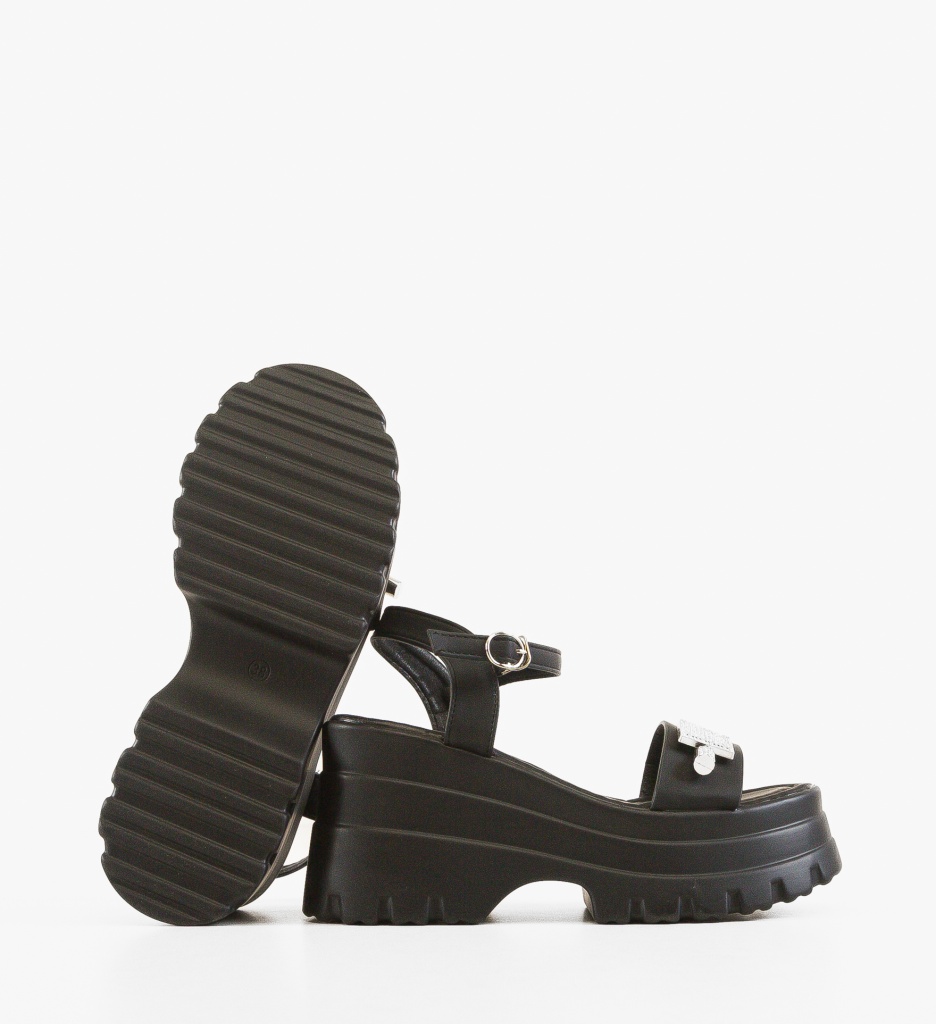 Platforme Dama Jujyju Negre - Stil Urban Modern - imagine 3