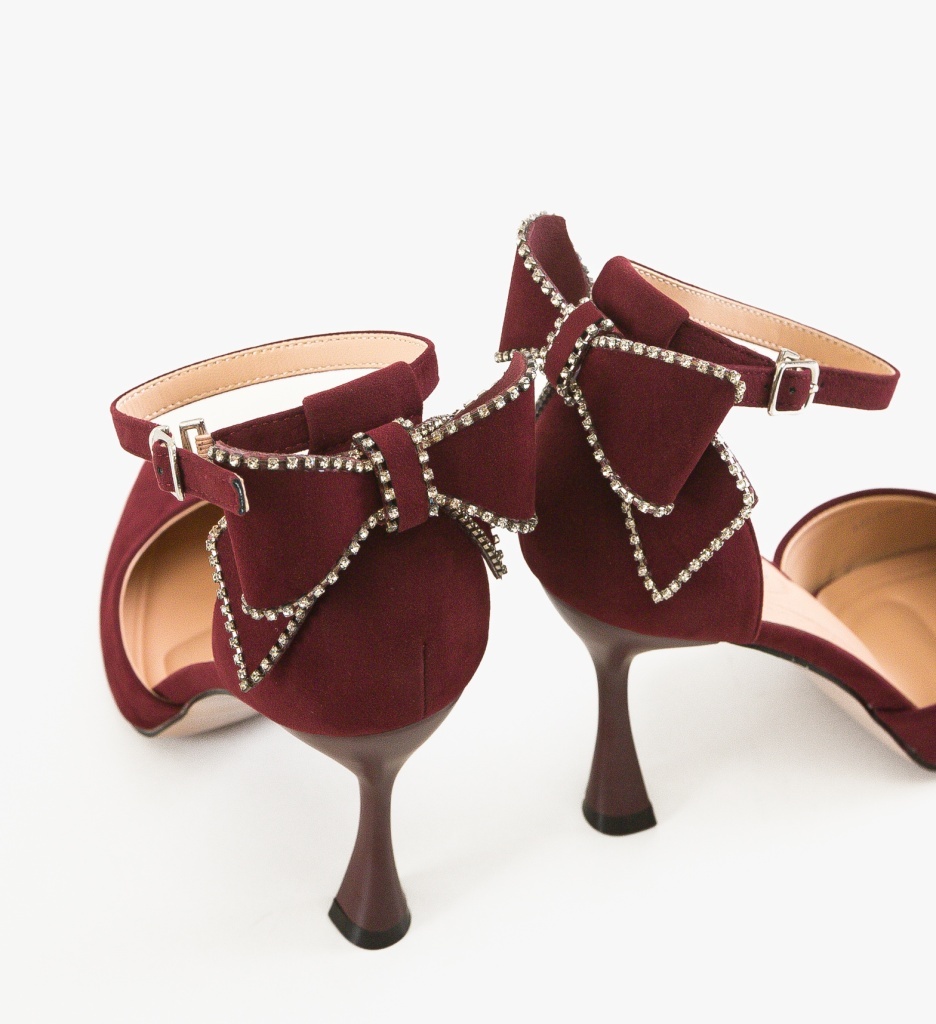 Pantofi Eleganti Burdy Grena | Depurtat - imagine 4