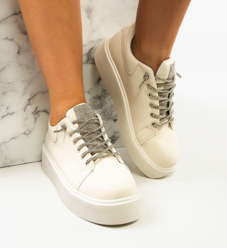 Sneakers Dama Laro Bej | Confort și Stil - imagine 2