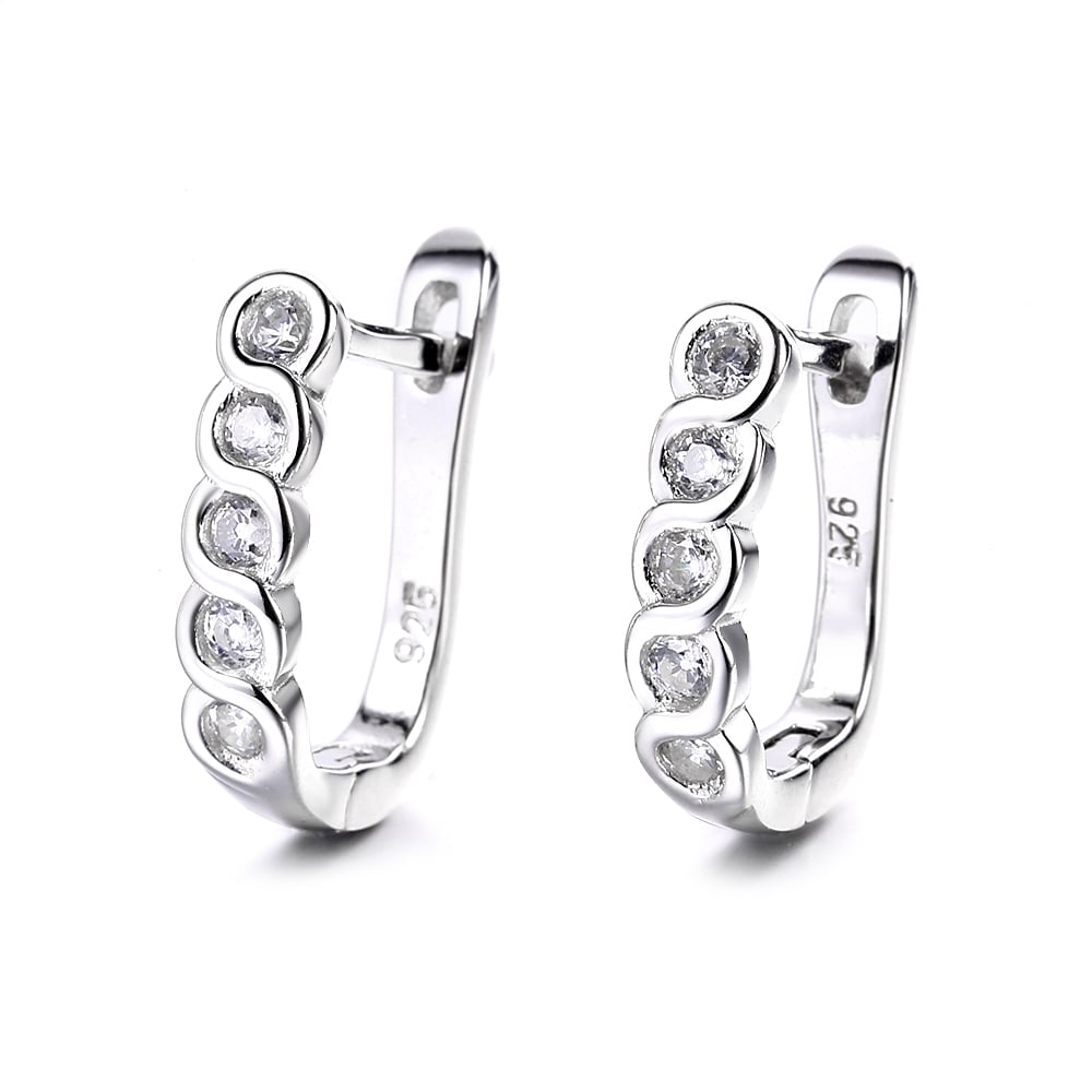 Cercei Argint Delis Placati cu Rodiu | Eleganta