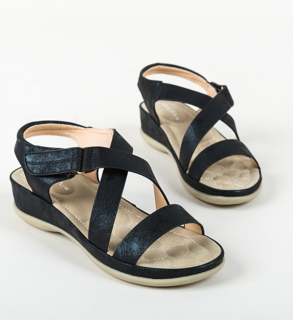 Sandale Platforme Diego Negre | Stil și Înălțime - imagine 4