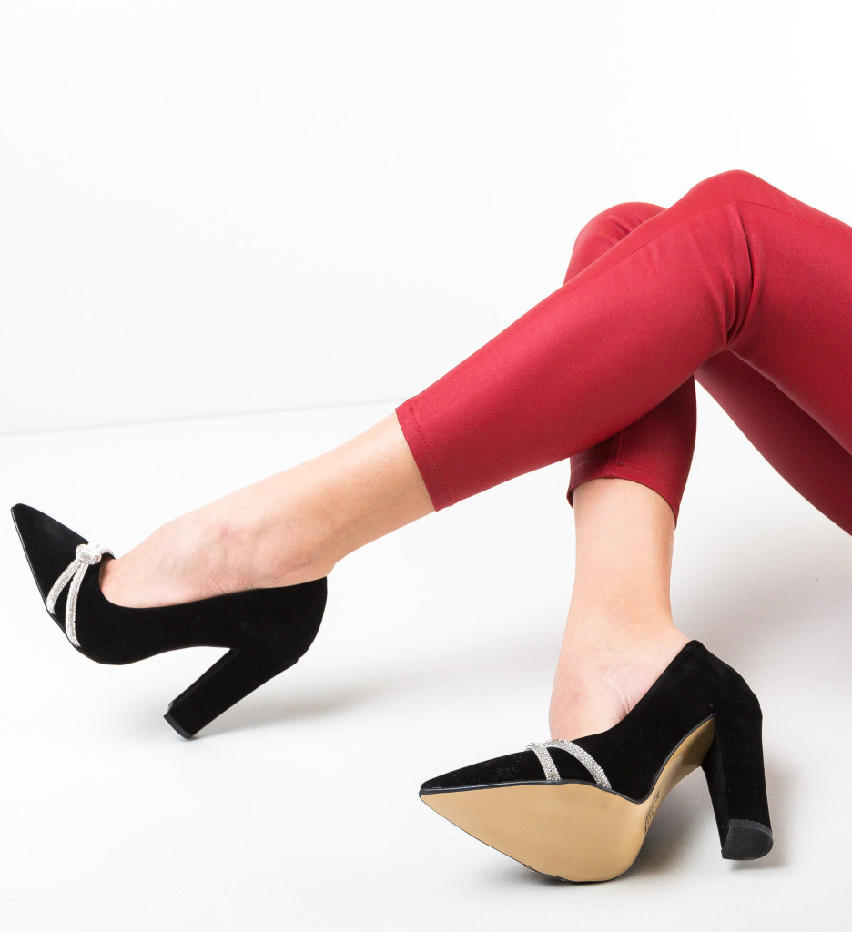 Pantofi Tuty Negri cu Toc - Eleganță și Stil - imagine 4