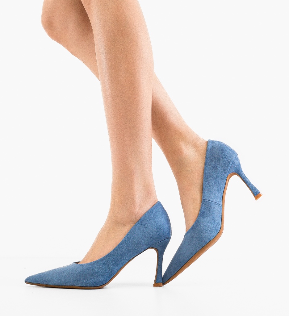 Pantofi Dama Babs Albastri Eleganți - imagine 2