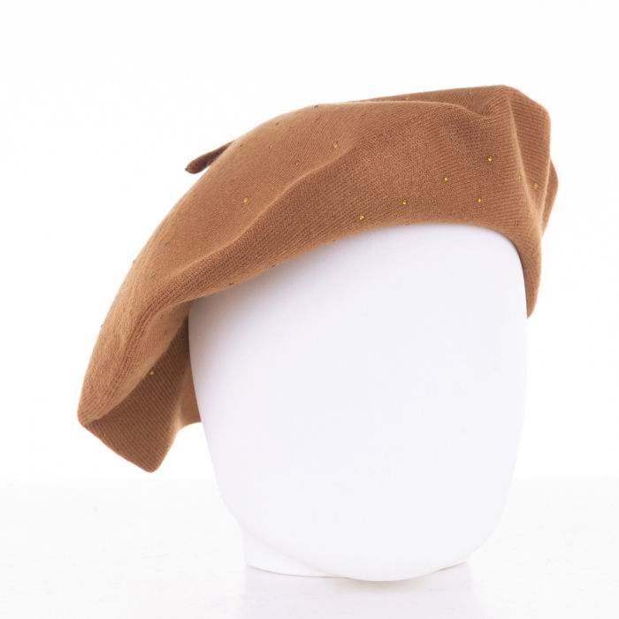 Bereta Camel cu Strasuri Shopika - Eleganță