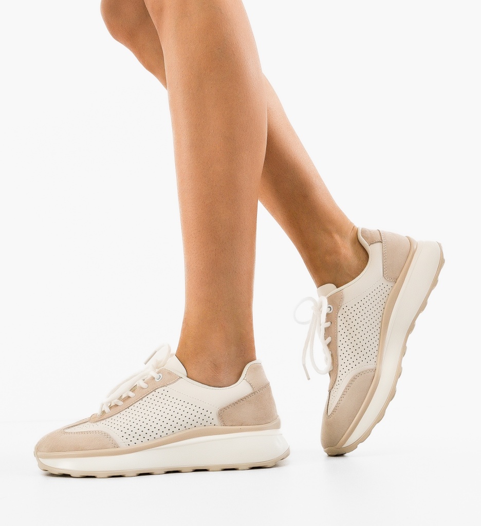 Sneakers Dama Kyunef Bej | Confort și Stil - imagine 4