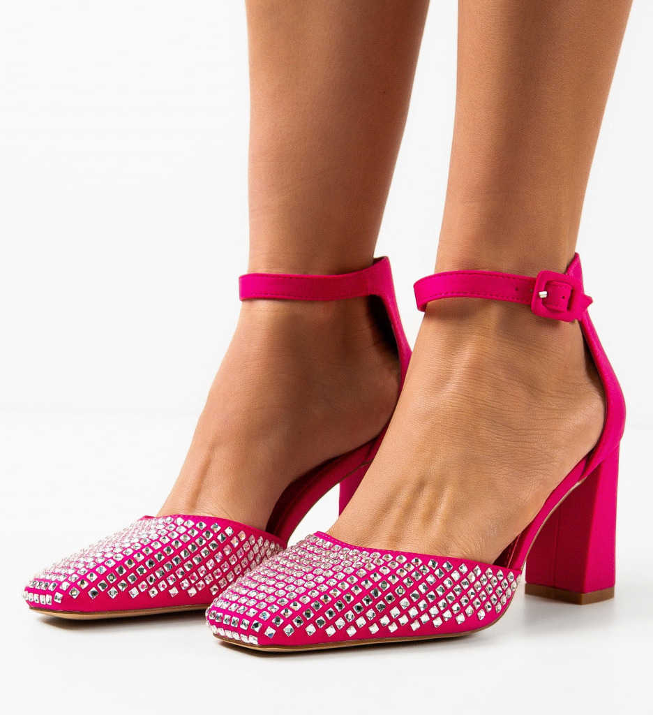 Pantofi dama Seymour Fuchsia eleganți - imagine 2