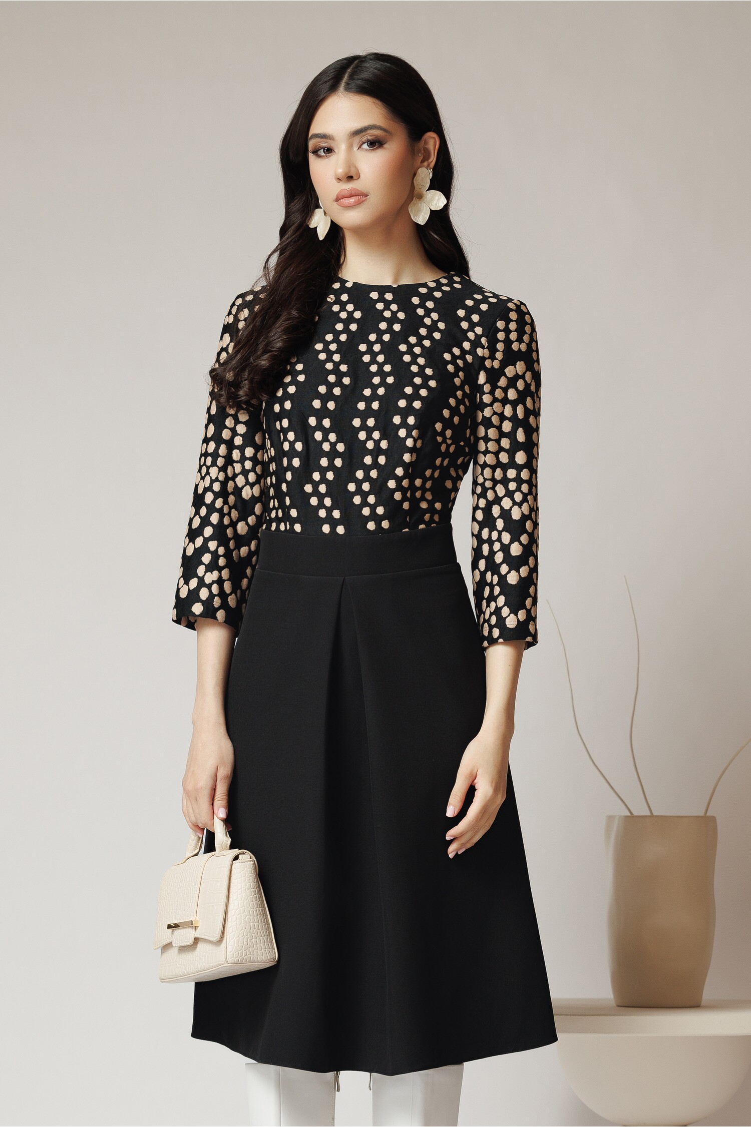 Rochie Office Eleganta Jerse & Stofa