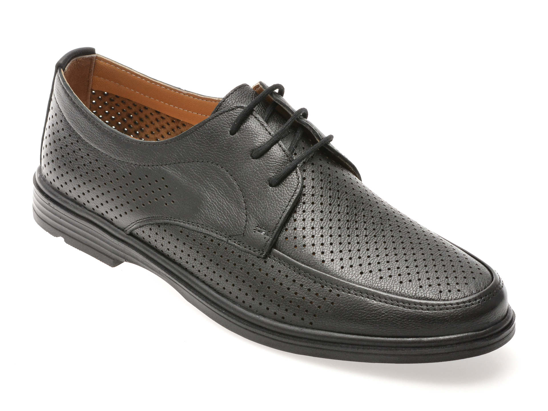 Pantofi SHOWMAN negri din piele naturala