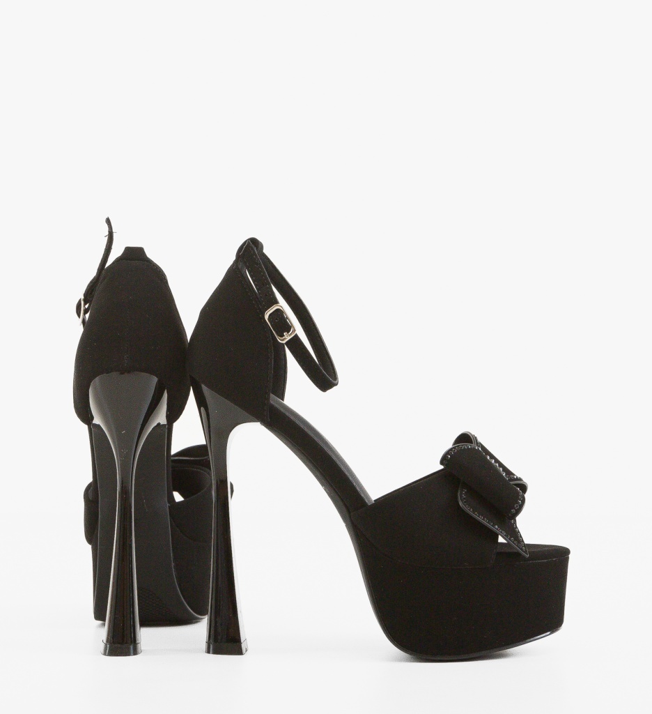 Sandale cu toc Stejanos Negre | Eleganță și Stil - imagine 3