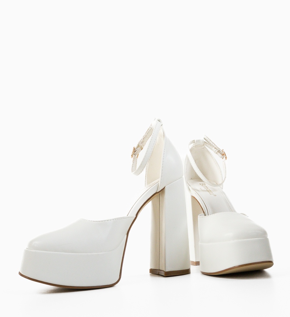 Pantofi Dama Reuben Albi cu Toc Elegant - imagine 7