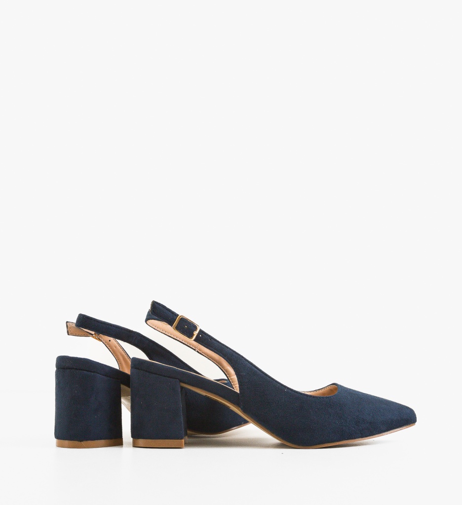 Pantofi cu Toc Gally Bleumarin | Eleganță - imagine 4