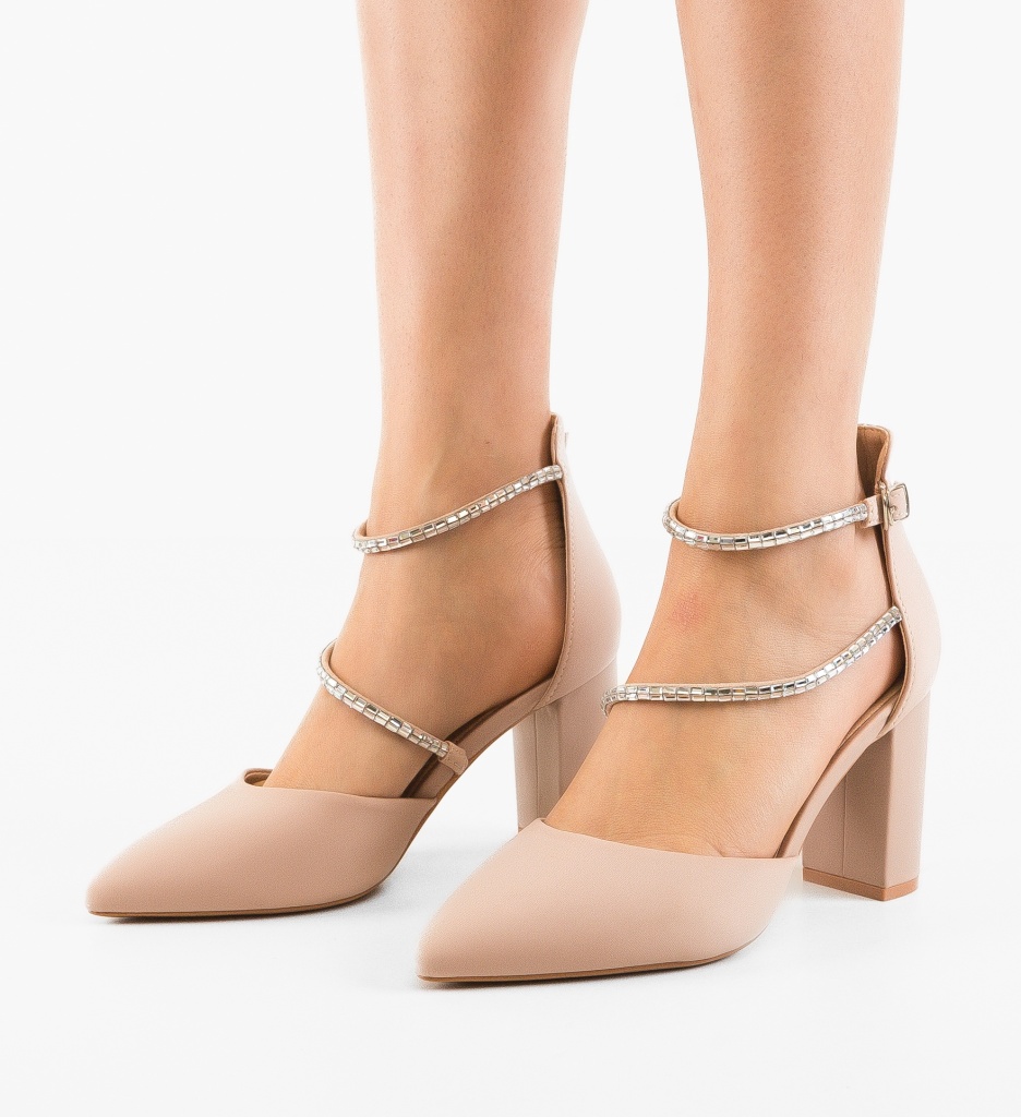 Pantofi cu toc Kudia Bej | Eleganță și Stil - imagine 3