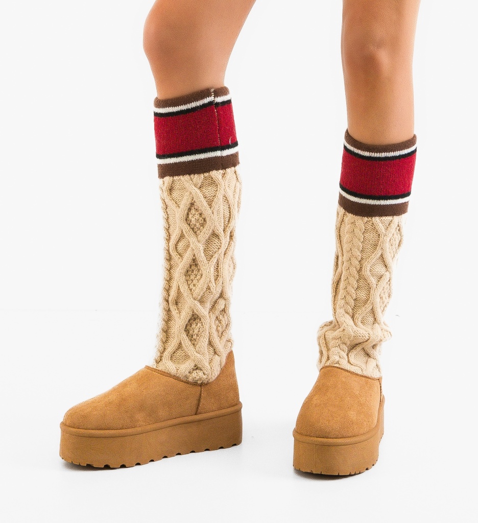 Cizme Tip UGG Lolle Camel – Confort și Stil