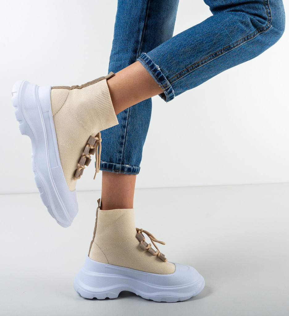 Pantofi Sport Solare Bej - Confort & Stil - imagine 2