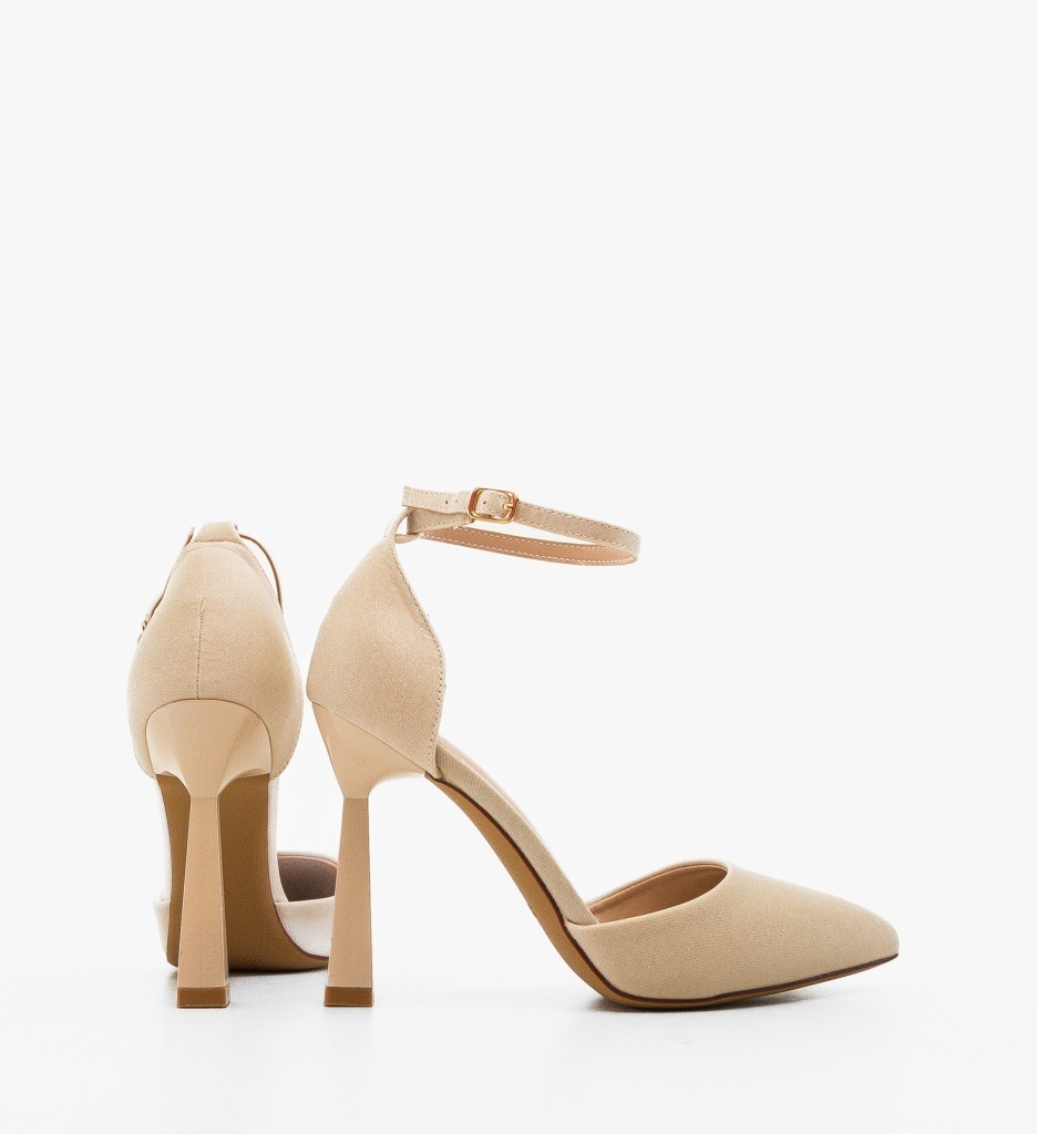 Pantofi dama Trypho Aurii cu toc elegant - imagine 4