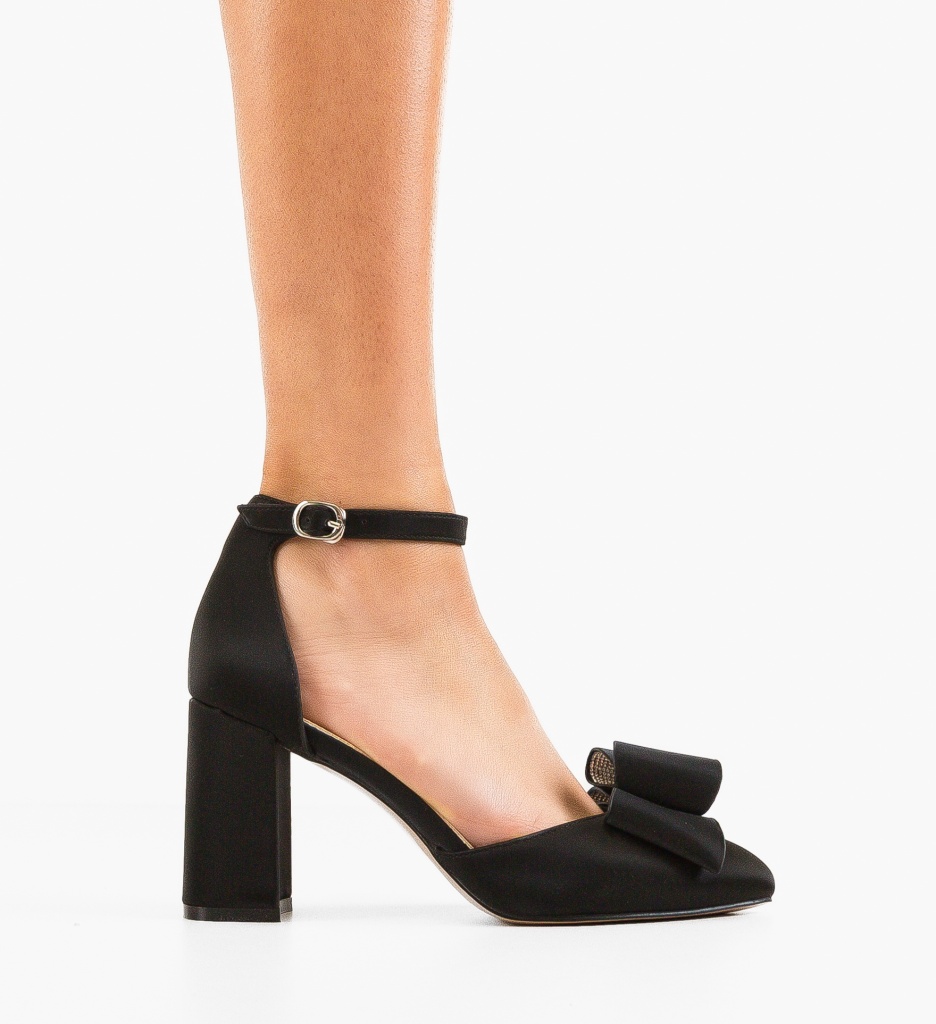 Pantofi Numenor Negri Eleganți cu Toc - imagine 7