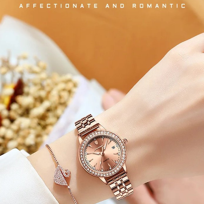 Ceas de dama Poedagar CS1675, otel inoxidabil, rose gold - imagine 2