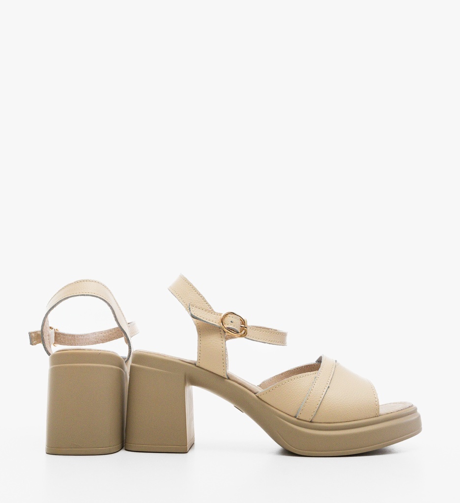Sandale cu toc Gaguwa Bej – Eleganță și Stil - imagine 4