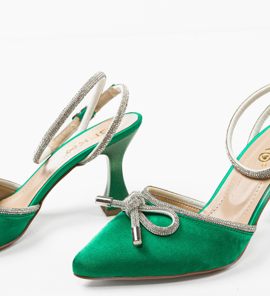 Pantofi Mamcerk Verzi Eleganți - imagine 8