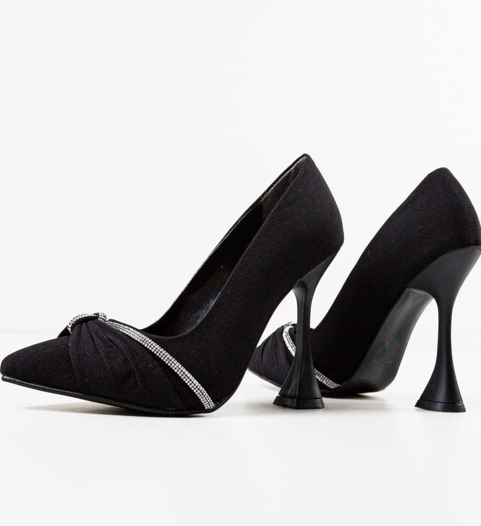 Pantofi Finko Negri cu Toc Eleganți - imagine 4