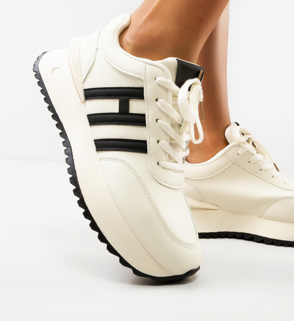 Pantofi Sport Casia Albi | Confort Zilnic