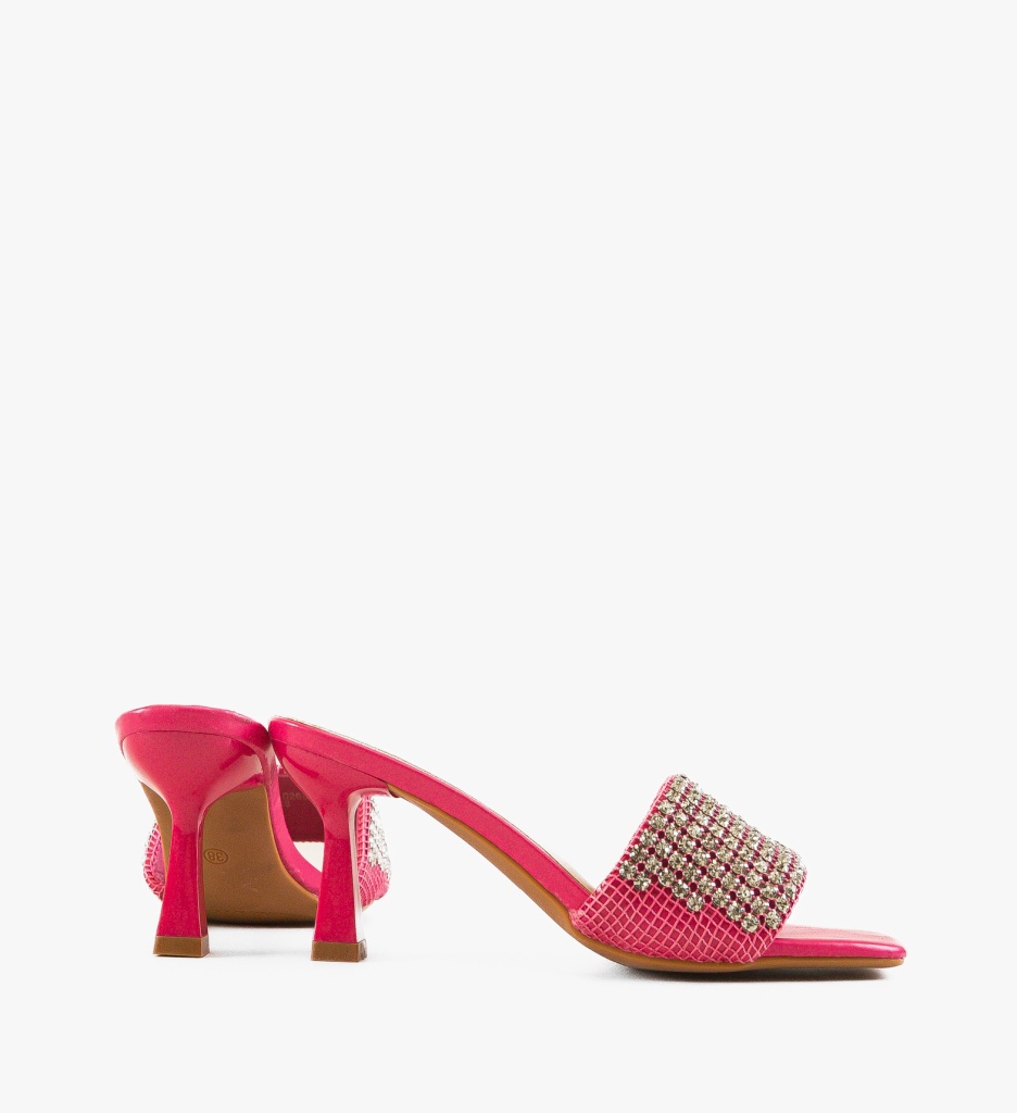 Saboti Amelie Fuchsia | Sandale cu Toc Elegante - imagine 5