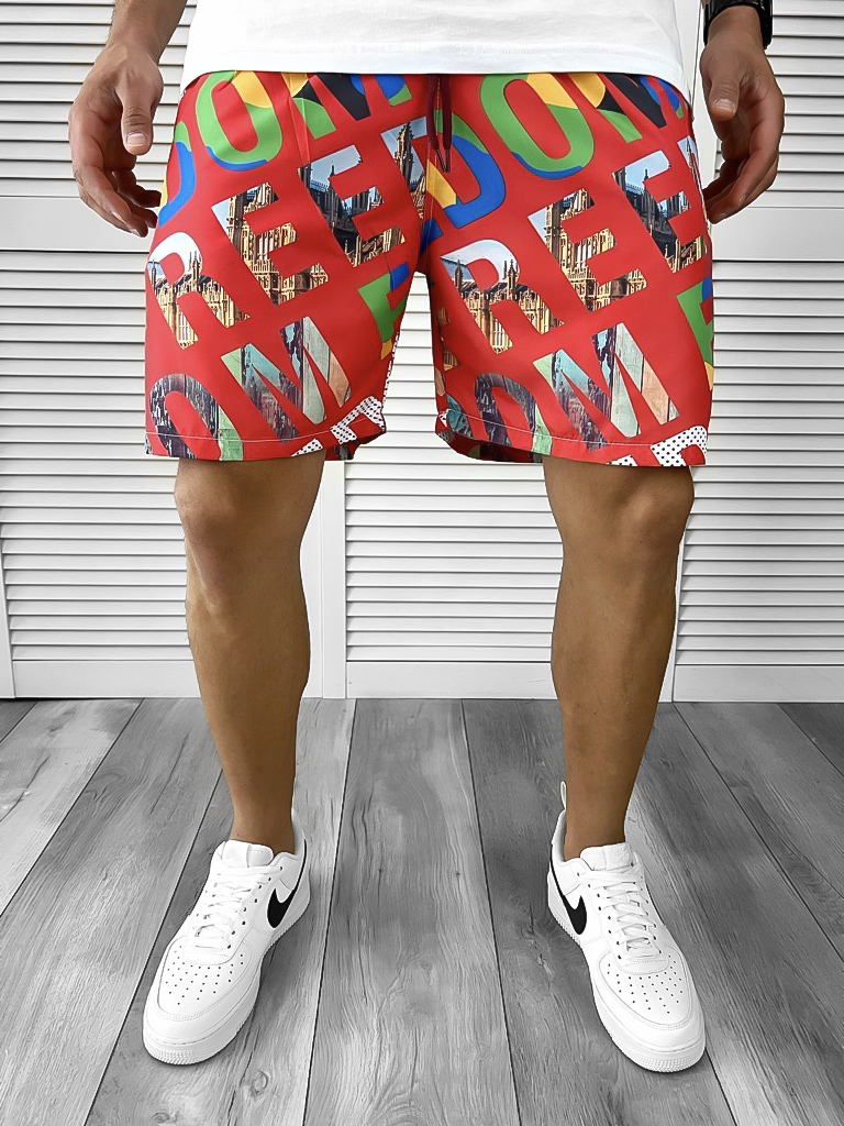 Sort Baie Bumbac Imprimeu Barbati