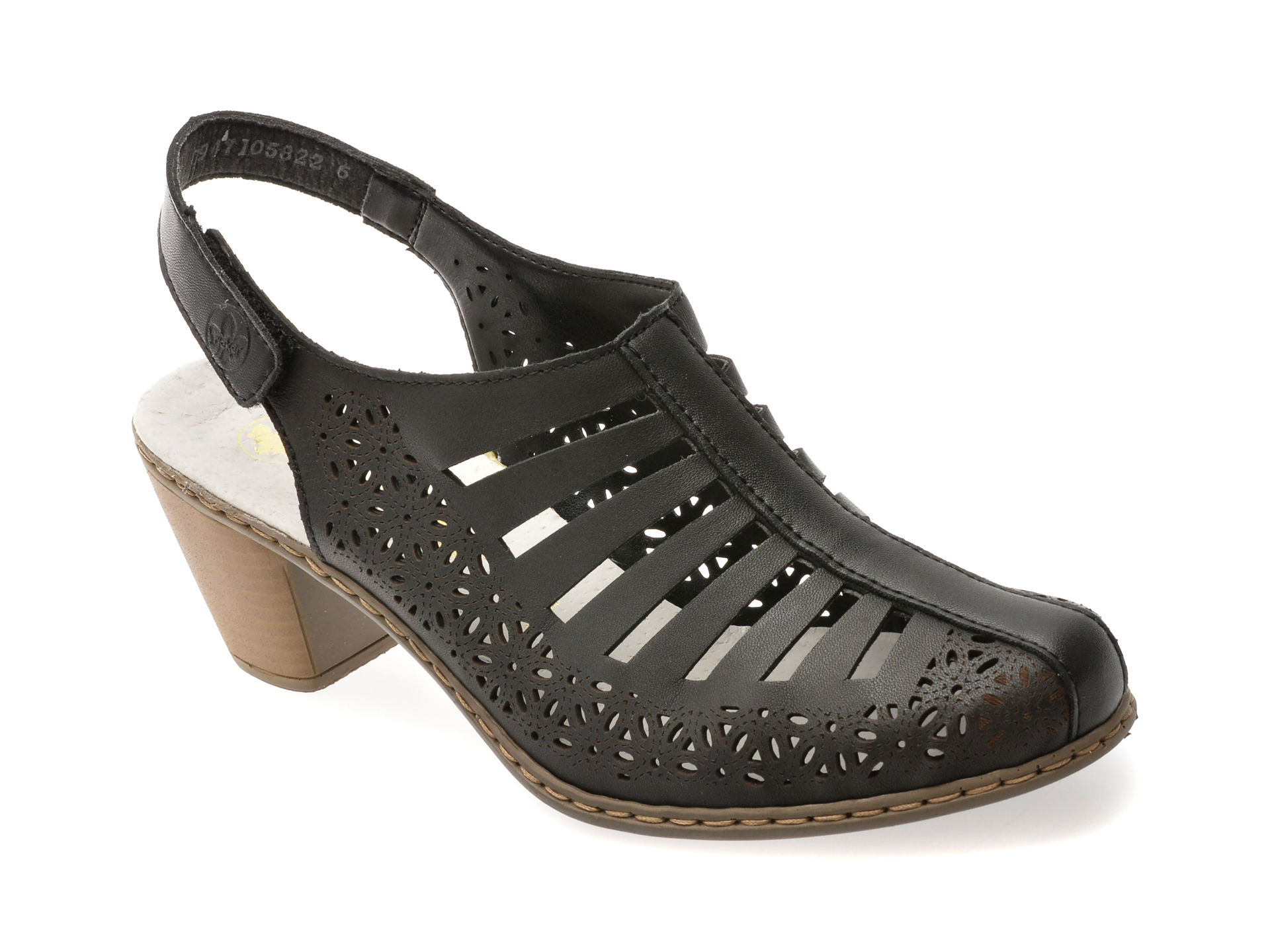 Sandale Rieker Confort Negre | Piele Naturala