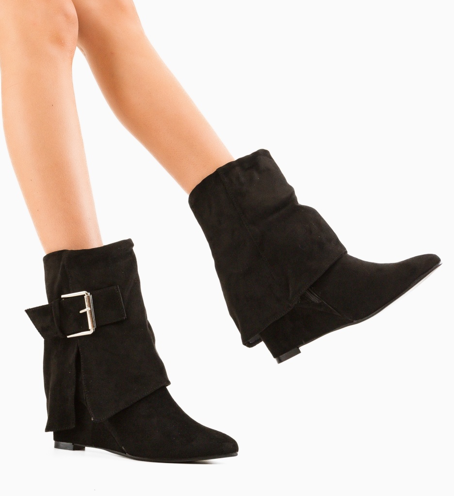 Botine Zhou Negre - Eleganță și Stil - imagine 3