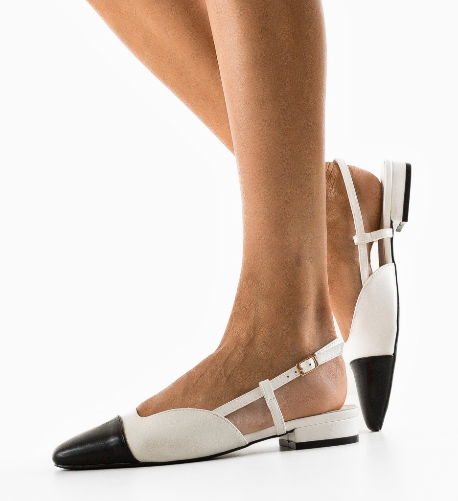 Pantofi Karuna Albi cu Toc | Eleganță Asigurată - imagine 3