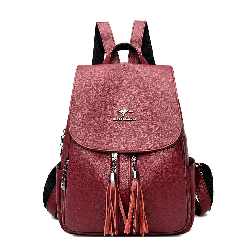 Rucsac Dama Delis Bordo, Piele Ecologica
