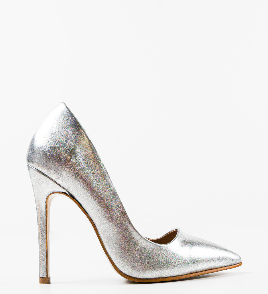 Pantofi Junba Argintii | Eleganță și Stil - imagine 4