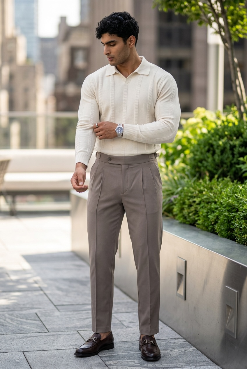 Bluza barbati alba    slim fit 13505 D4-4.3