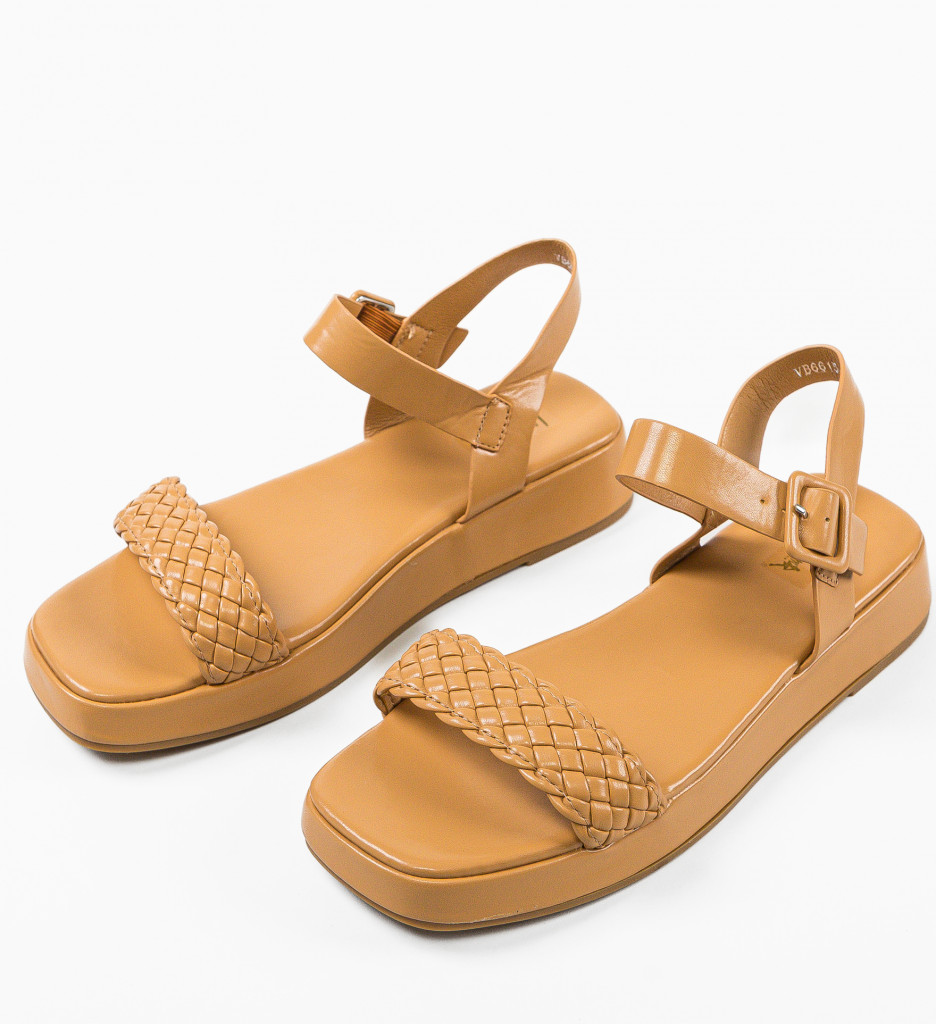 Sandale Dama Lochlain Camel - Confort și Eleganță - imagine 5
