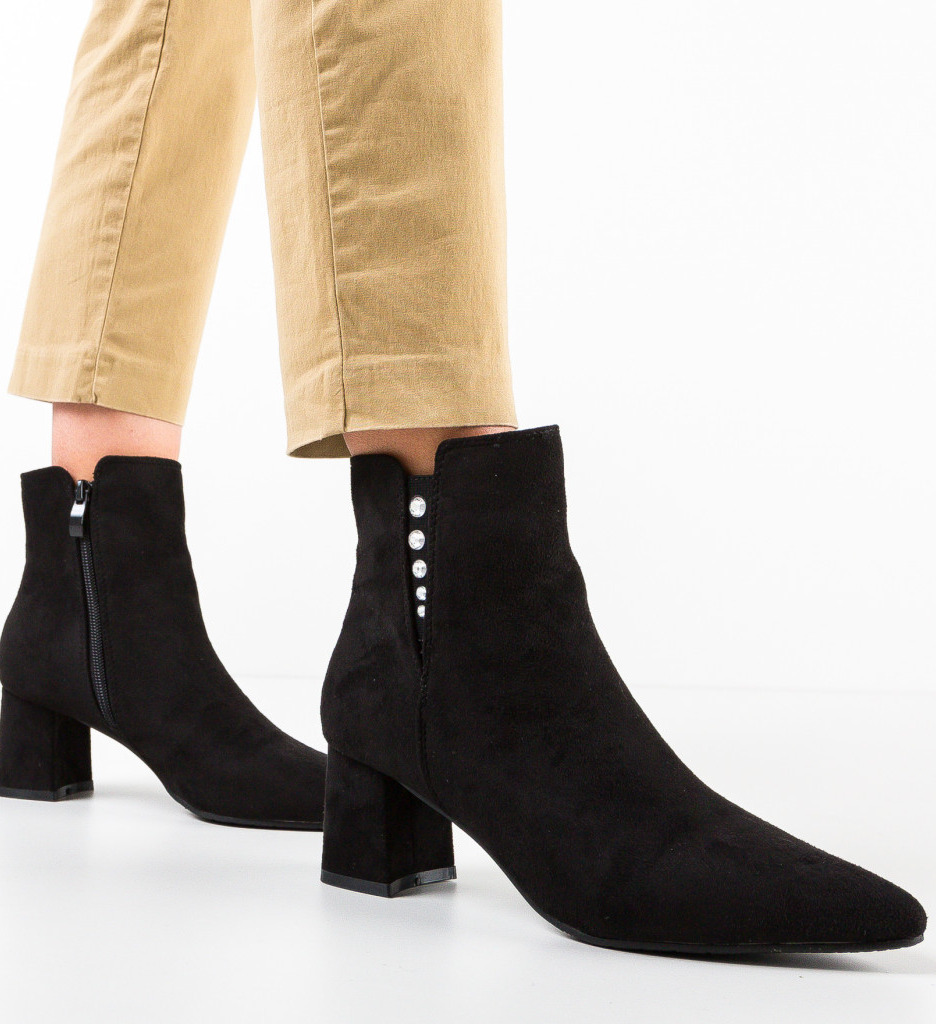 Botine Dama Rezaq Negre | Eleganță și Stil