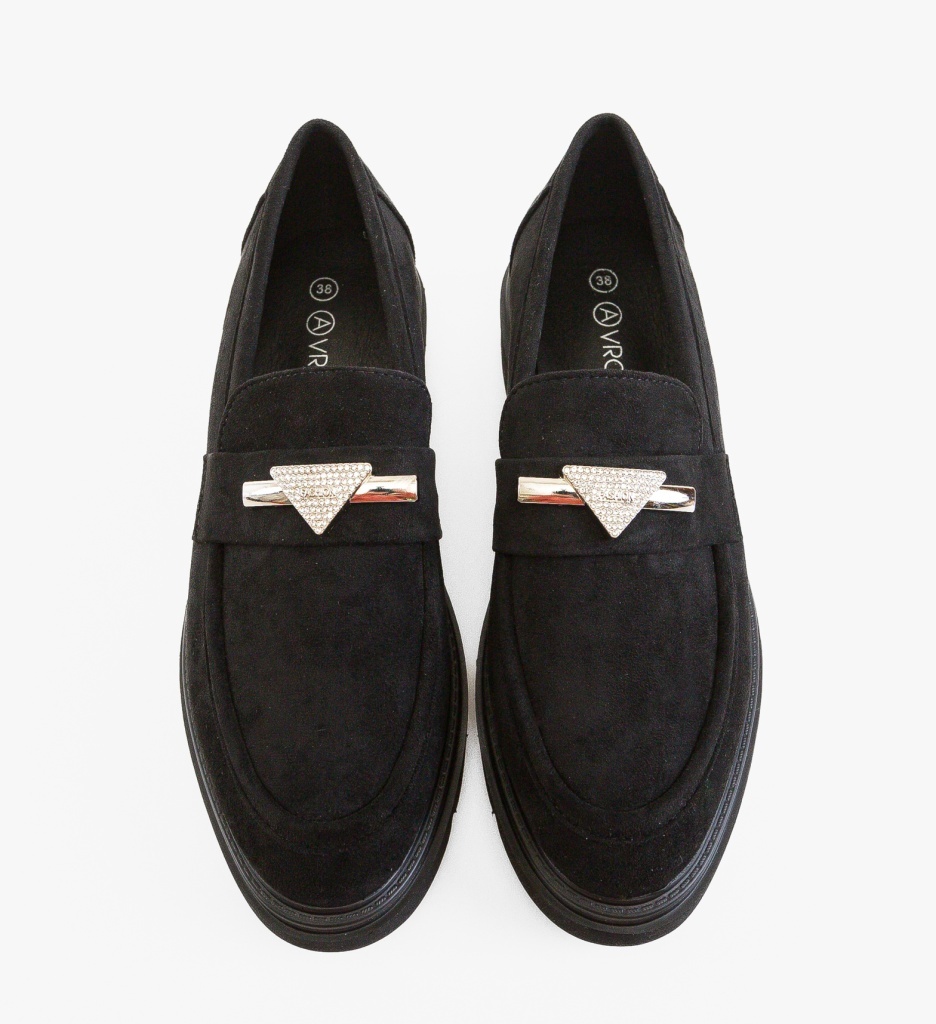 Pantofi Casual Dama Stende Negri Eleganți - imagine 3