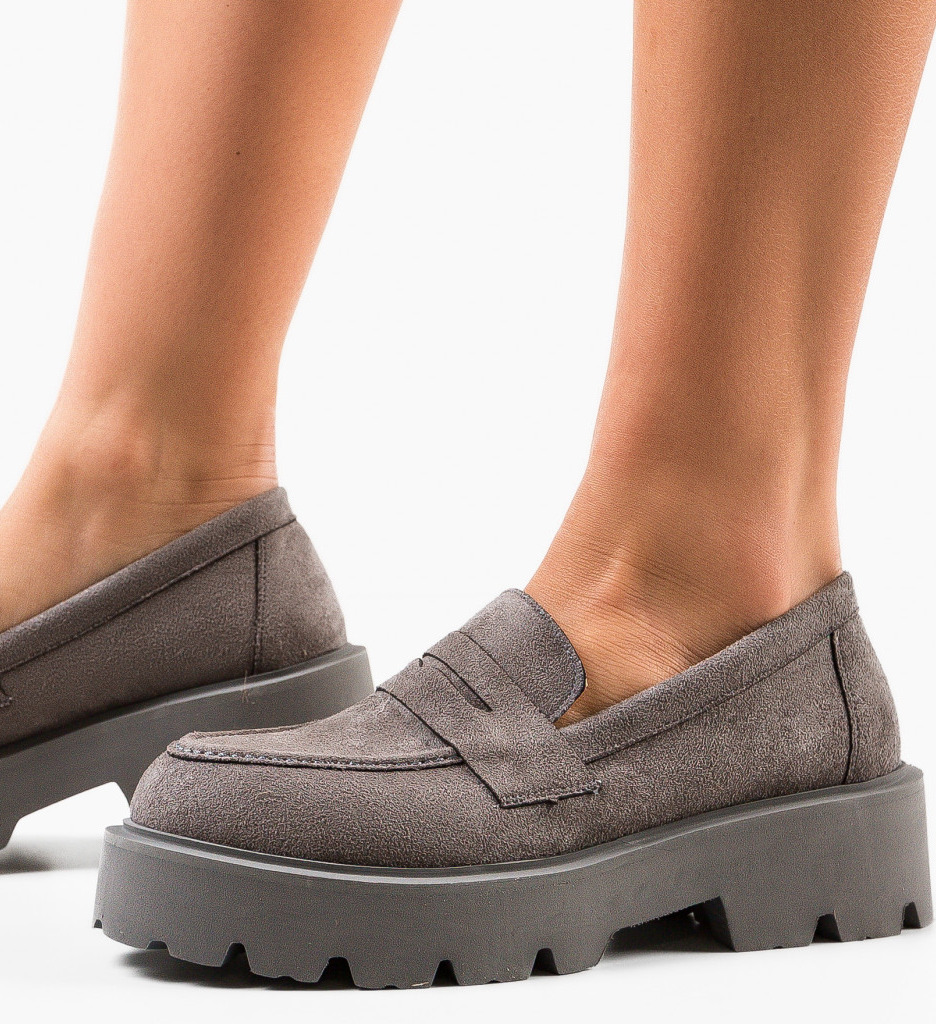 Pantofi Casual Dama Punde Gri - Confort și Stil - imagine 3