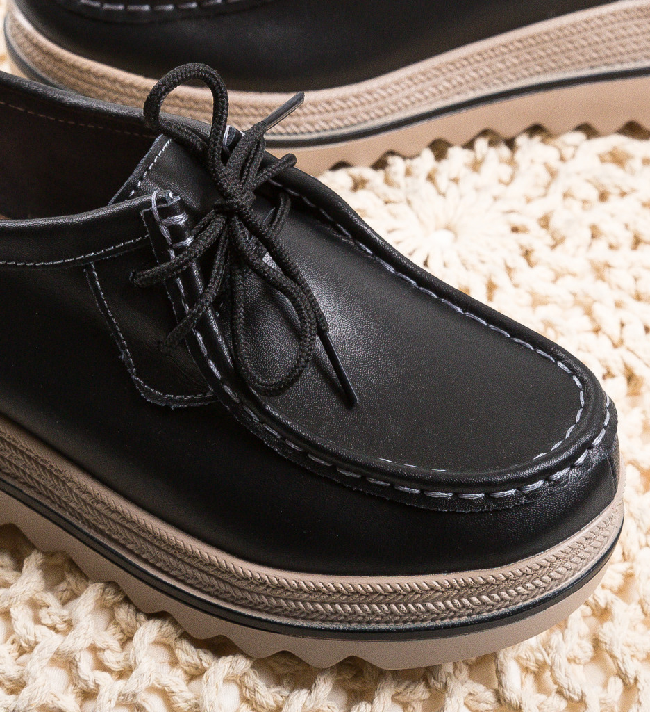 Pantofi Casual Sag Negri - Confort Zilnic - imagine 5