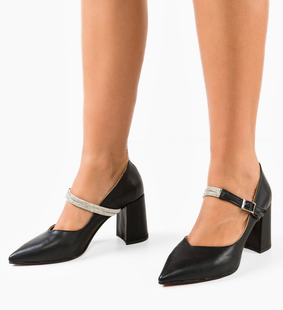 Pantofi cu toc Gernyb Negri - Eleganță maximă - imagine 4
