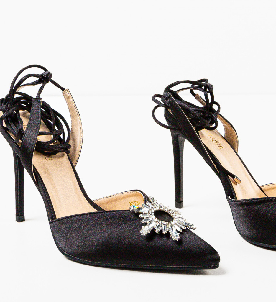 Pantofi Ruqayyah Negri cu Toc Eleganți - imagine 7