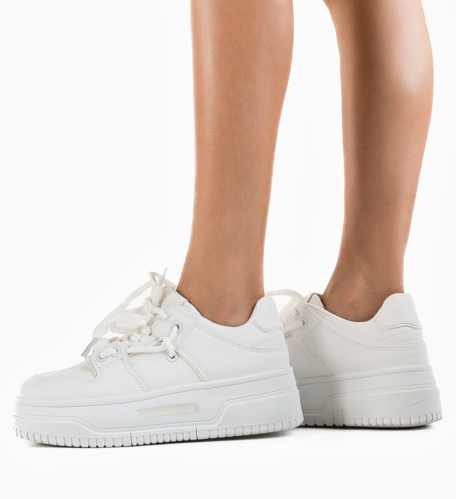 Sneakers Dama Kerim Albi | Confort și Stil