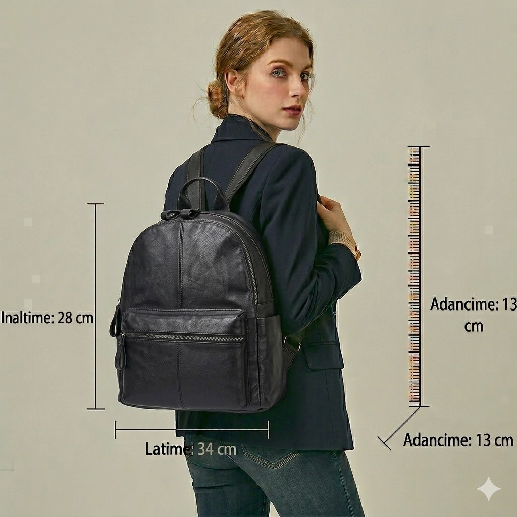 Rucsac Dama Delis Kavindra GT2051 Piele Naturala - imagine 2
