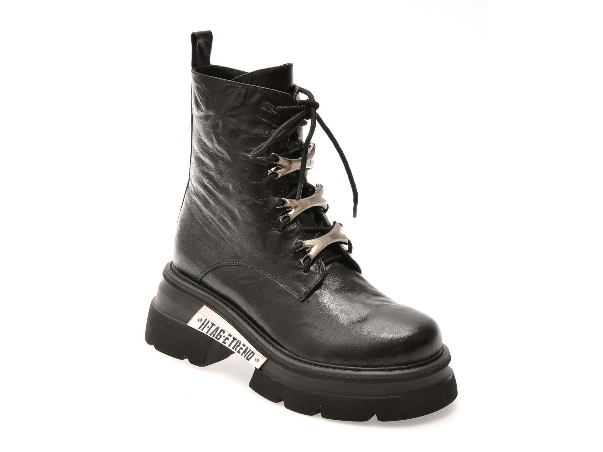 Bocanci Gryxx negri din piele naturală M491B