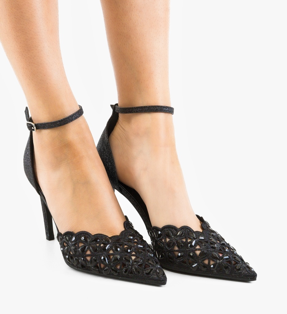 Pantofi Stiletto Tabylys Negri Eleganți