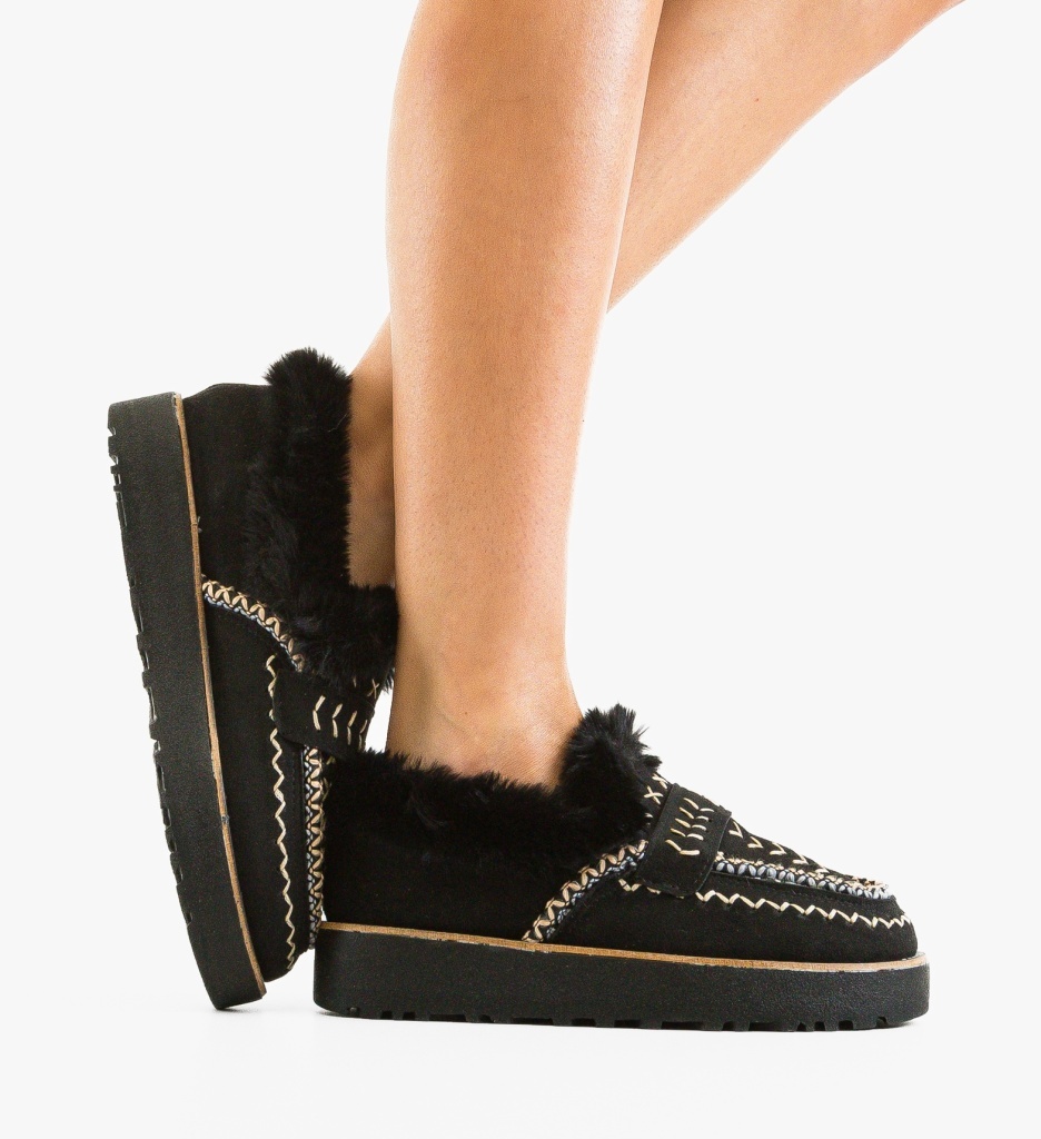 Pantofi Chunky Negri - Confort & Stil Urban - imagine 3