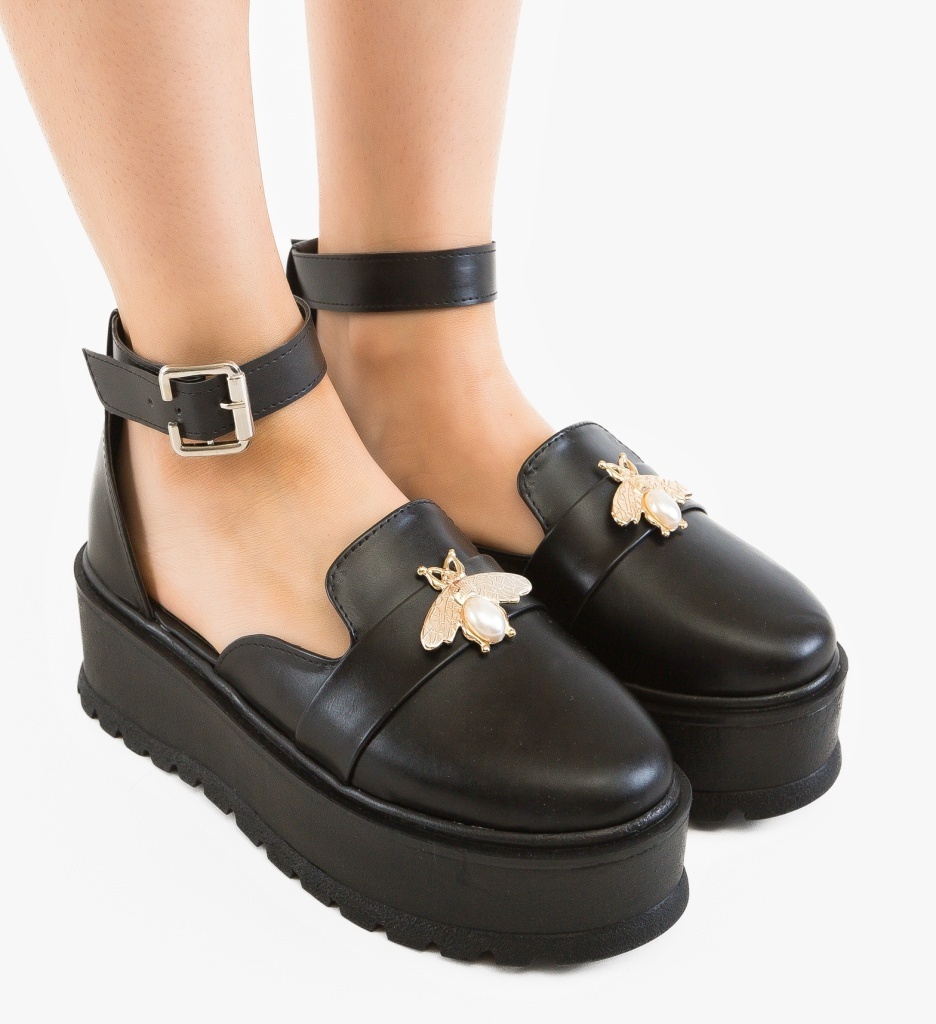 Pantofi Casual Bynna Negri - Confort Stilat