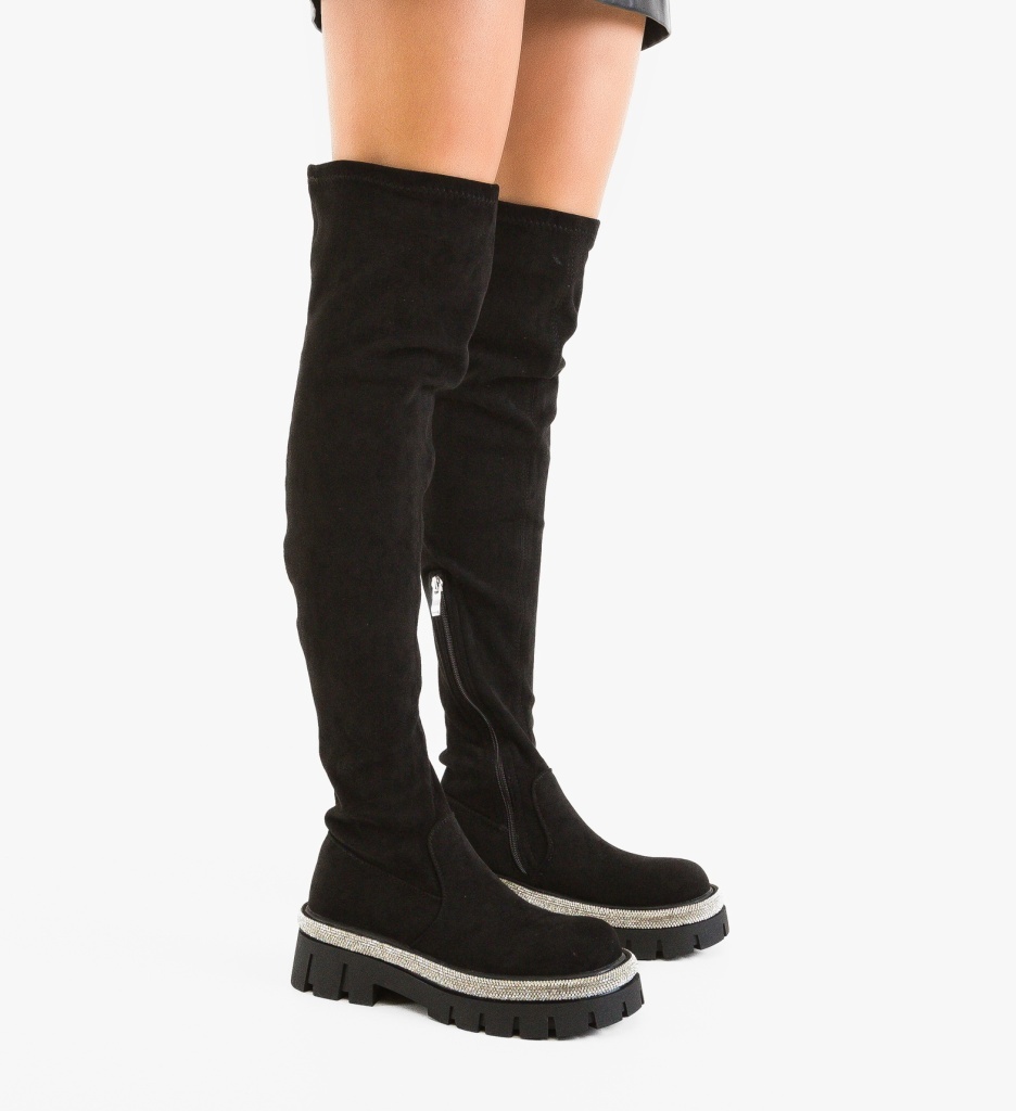 Cizme Dama Klippire Negre Depurtat - Stil Urban