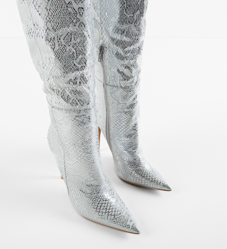 Cizme Bybyam Argintii 2 - Eleganță Metalică - imagine 8