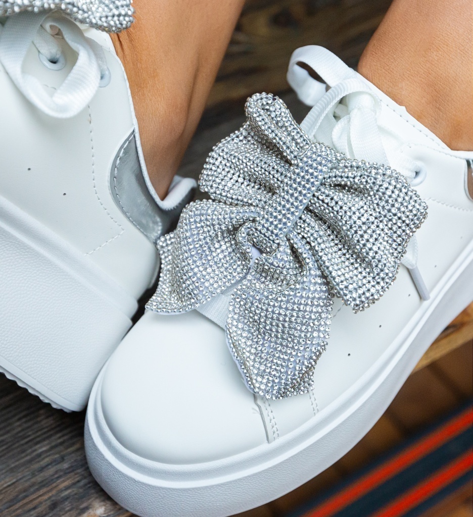 Sneakers Dama Eva Argintii - Confort și Stil - imagine 5