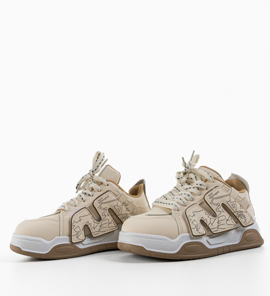 Sneakers Kamal Bej - Confort și Stil Sport - imagine 5